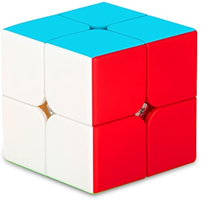 SISYS SPEED CUBE 2X2X2 MAGIC CUBE, STICKERLESS 3D PUZZLE CUBE 2 BY 2 BRAIN TEASERS SPEEDCUBE TOY FOR BOYS GIRLS KIDS ADULTS - Image 1